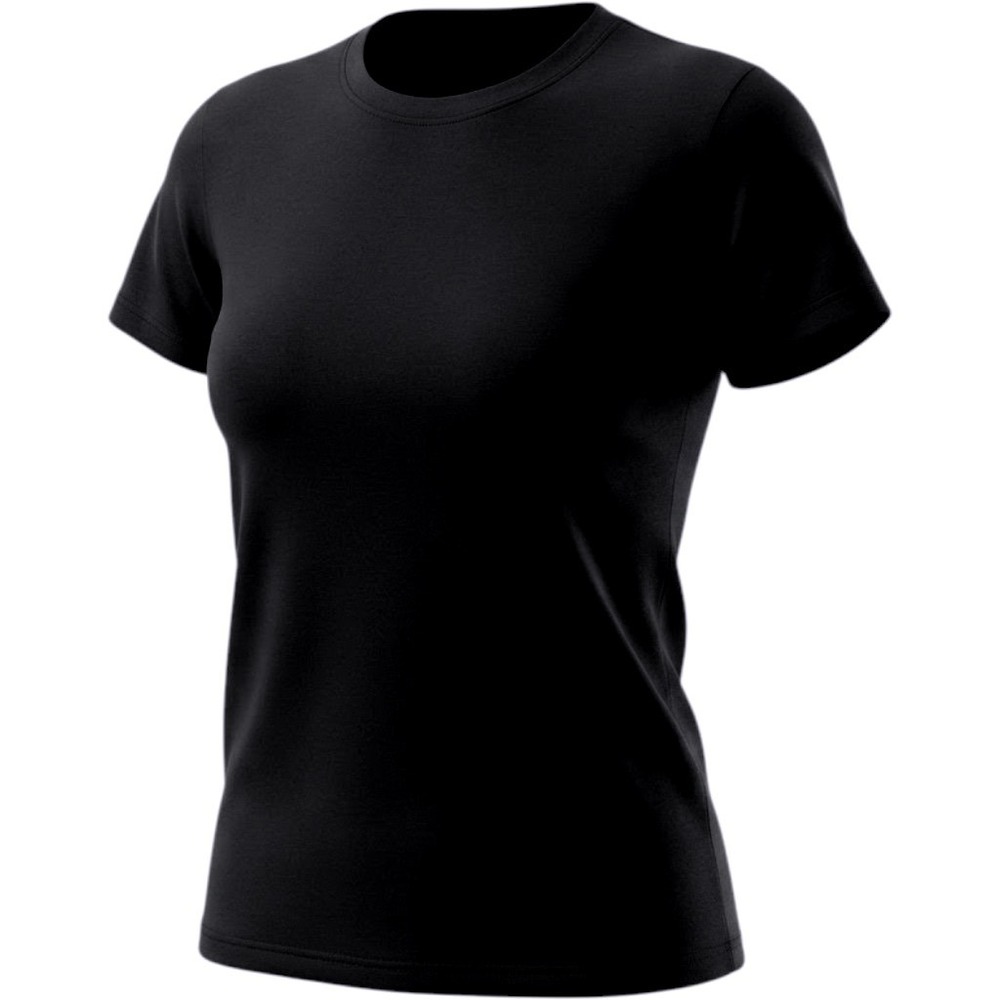 Rokwolf Women Crew Neck T-Shirt Black Size XS Pima Cotton‎ Blend